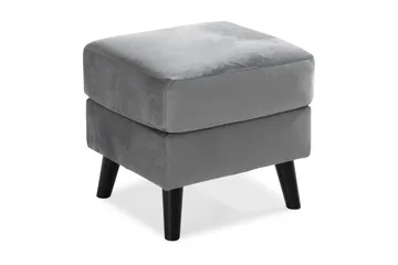 Trend Fotpall - Ljusgrå Sammet - Products - Möbler - Fåtölj & stolar - Pall & puff - Fotpallar