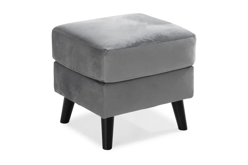 Trend Fotpall - Ljusgrå Sammet - Products - Möbler - Fåtölj & stolar - Pall & puff - Fotpallar