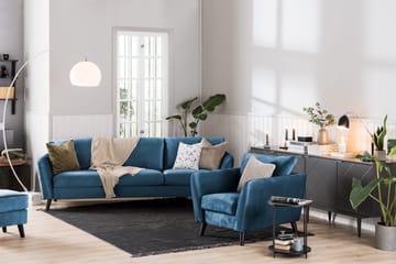 Trend Fotpall - Midnattsblå Sammet - Products - Möbler - Fåtölj & stolar - Pall & puff - Fotpallar