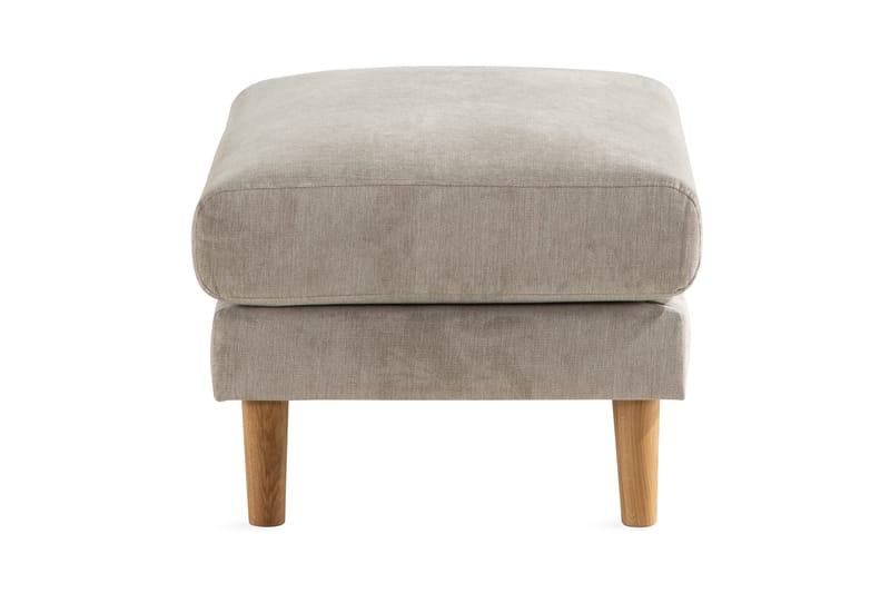 Trend Lyx Fotpall - Beige/Ek - Products - Möbler - Fåtölj & stolar - Pall & puff - Fotpallar