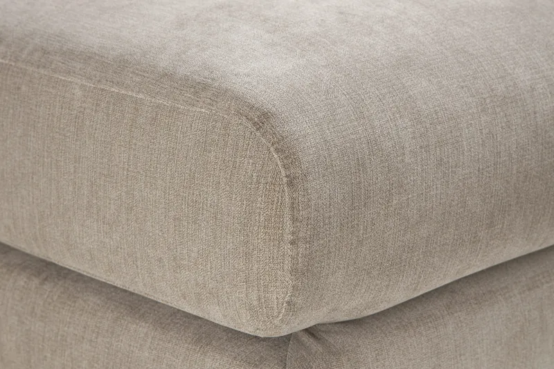Trend Lyx Fotpall - Beige/Ek - Products - Möbler - Fåtölj & stolar - Pall & puff - Fotpallar