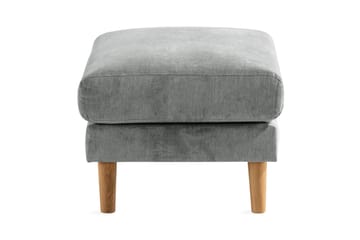 Trend Lyx Fotpall - Grå/Ek - Products - Möbler - Fåtölj & stolar - Pall & puff - Fotpallar
