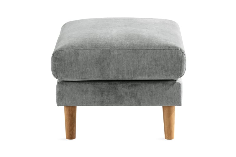 Trend Lyx Fotpall - Grå/Ek - Products - Möbler - Fåtölj & stolar - Pall & puff - Fotpallar