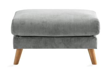 Trend Lyx Fotpall - Grå/Ek - Products - Möbler - Fåtölj & stolar - Pall & puff - Fotpallar