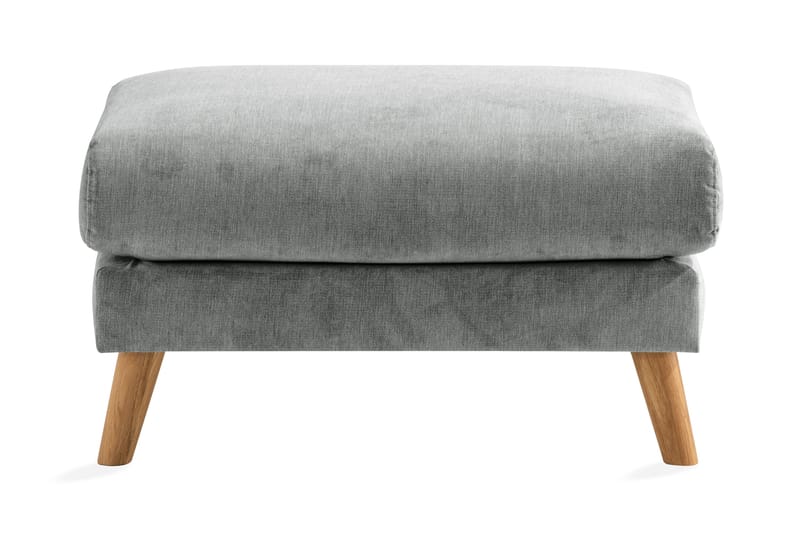 Trend Lyx Fotpall - Grå/Ek - Products - Möbler - Fåtölj & stolar - Pall & puff - Fotpallar