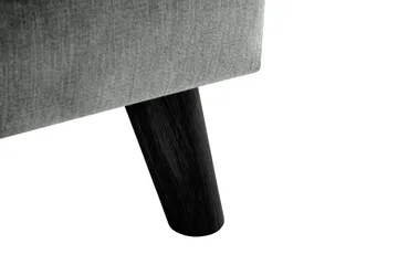 Trend Lyx Fotpall - Grå/Svart - Products - Möbler - Fåtölj & stolar - Pall & puff - Fotpallar