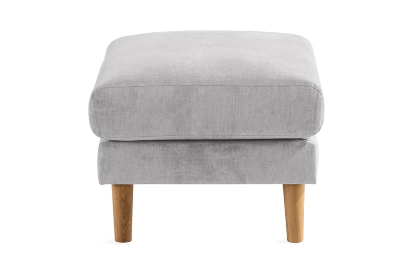 Trend Lyx Fotpall - Ljusgrå/Ek - Products - Möbler - Fåtölj & stolar - Pall & puff - Fotpallar