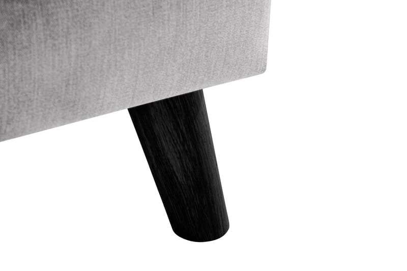 Trend Lyx Fotpall - Ljusgrå/Svart - Products - Möbler - Fåtölj & stolar - Pall & puff - Fotpallar