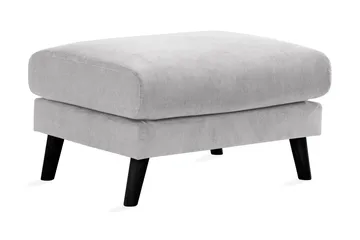 Trend Lyx Fotpall - Ljusgrå/Svart - Products - Möbler - Fåtölj & stolar - Pall & puff - Fotpallar