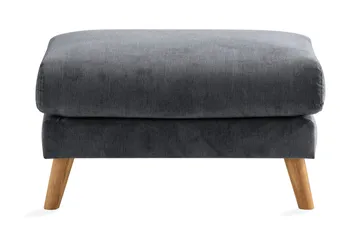 Trend Lyx Fotpall - Mörkgrå/Ek - Products - Möbler - Fåtölj & stolar - Pall & puff - Fotpallar