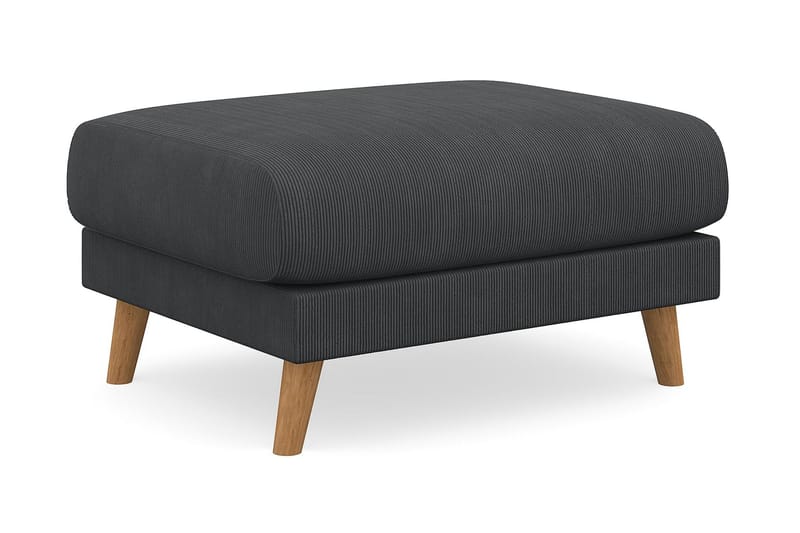 Trend Lyx Fotpall - Mörkgrå/Ek - Products - Möbler - Fåtölj & stolar - Pall & puff - Fotpallar