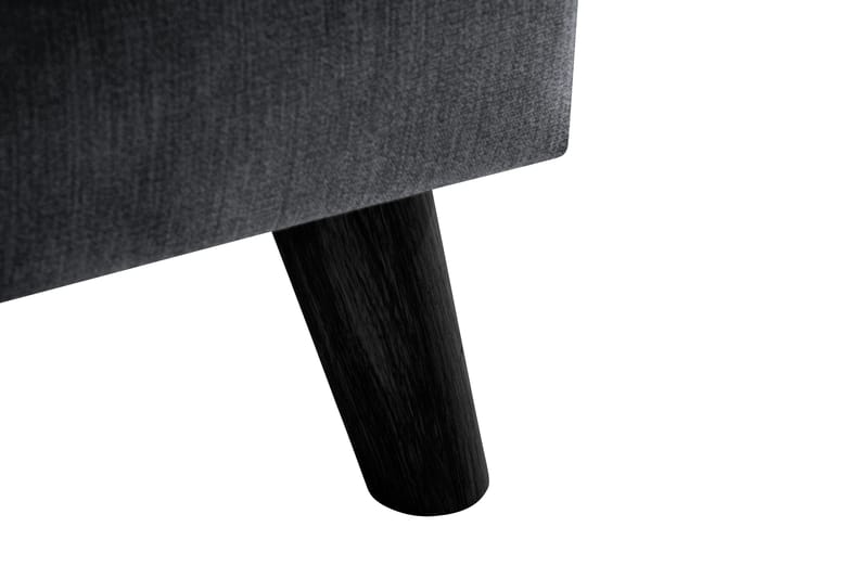 Trend Lyx Fotpall - Mörkgrå/Svart - Products - Möbler - Fåtölj & stolar - Pall & puff - Fotpallar