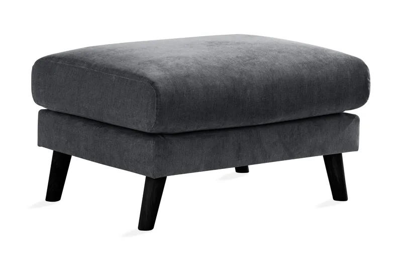 Trend Lyx Fotpall - Mörkgrå/Svart - Products - Möbler - Fåtölj & stolar - Pall & puff - Fotpallar