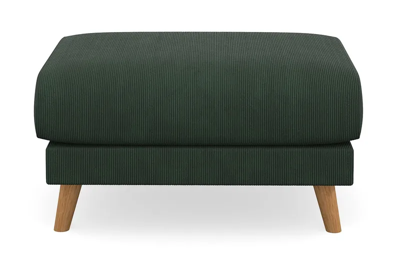 Trend Lyx Fotpall - Mörkgrön/Ek - Products - Möbler - Fåtölj & stolar - Pall & puff - Fotpallar