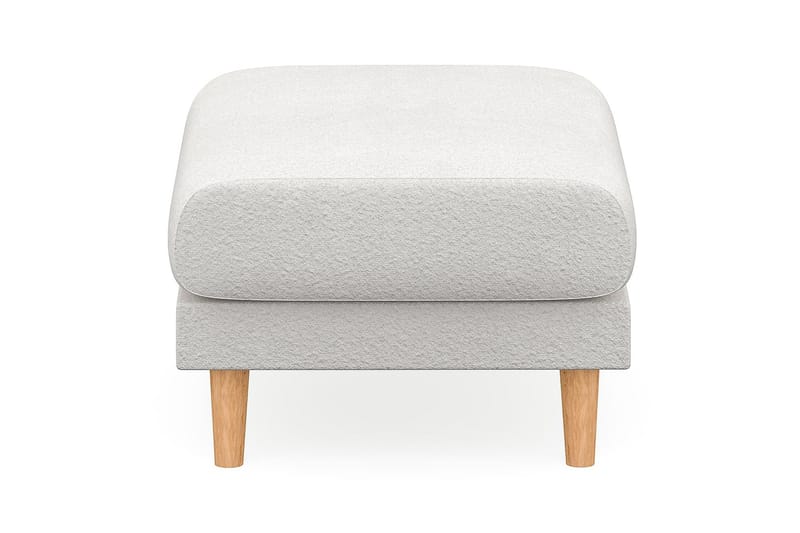 Trend Lyx Fotpall - Vit/Ek - Products - Möbler - Fåtölj & stolar - Pall & puff - Fotpallar