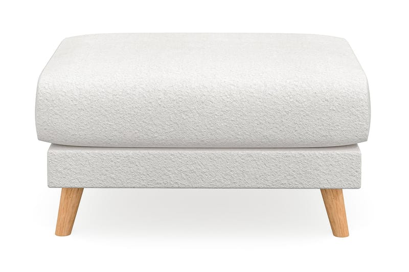 Trend Lyx Fotpall - Vit/Ek - Products - Möbler - Fåtölj & stolar - Pall & puff - Fotpallar
