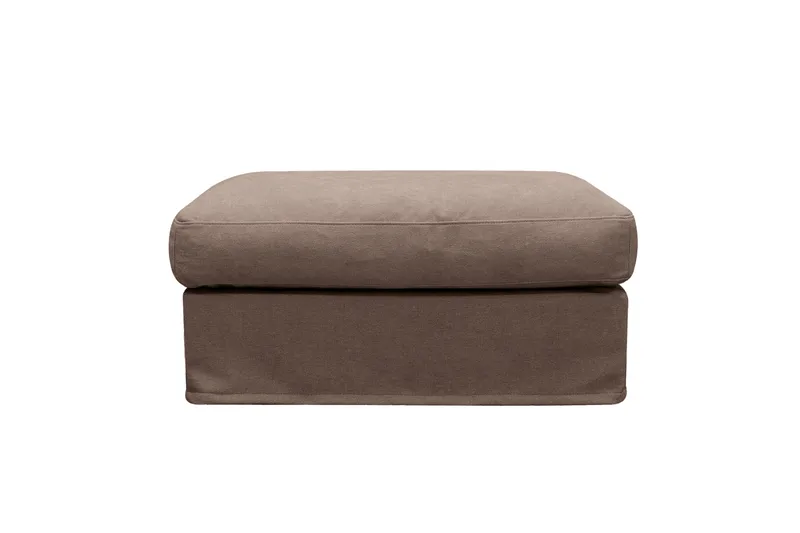 Valencia Fotpall med avtagbar och tvättbar klädsel - Mörkbrun - Products - Möbler - Fåtölj & stolar - Pall & puff - Fotpallar