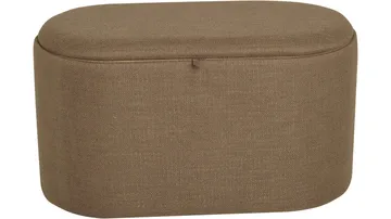 Velmira Puff 77 cm Oval - Mörkbeige - Products - Möbler - Fåtölj & stolar - Pall & puff - Sittpuff