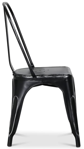 Plåtstol Industry Ingo i plåt - Borstad Svart / Silver - Borstad svart / silver - Products - Möbler - Fåtölj & stolar - Matstol & köksstol