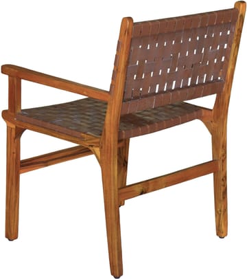 Porto Bello Karmstol Teak / Anilinläder - konjaksbrun - Products - Möbler - Fåtölj & stolar - Karmstol