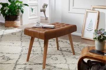 Rimantas Sittpall - Brun - Products - Möbler - Fåtölj & stolar - Pall & puff