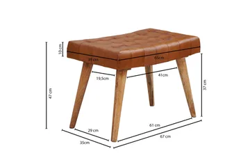 Rimantas Sittpall - Brun - Products - Möbler - Fåtölj & stolar - Pall & puff