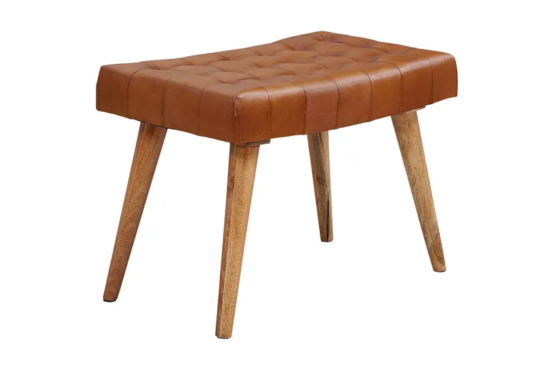 Rimantas Sittpall - Brun - Products - Möbler - Fåtölj & stolar - Pall & puff
