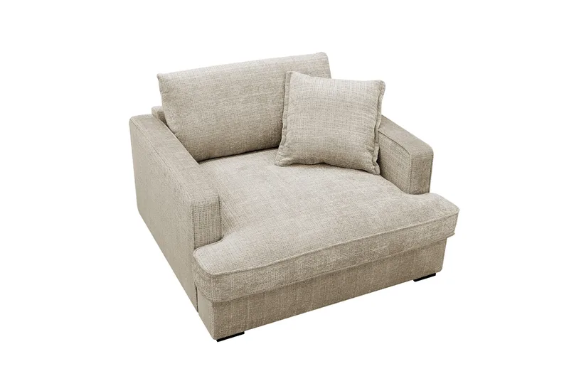 Rossita lyx Extra djup Fåtölj - Beige Chenille - Products - Möbler - Fåtölj & stolar - Fåtölj