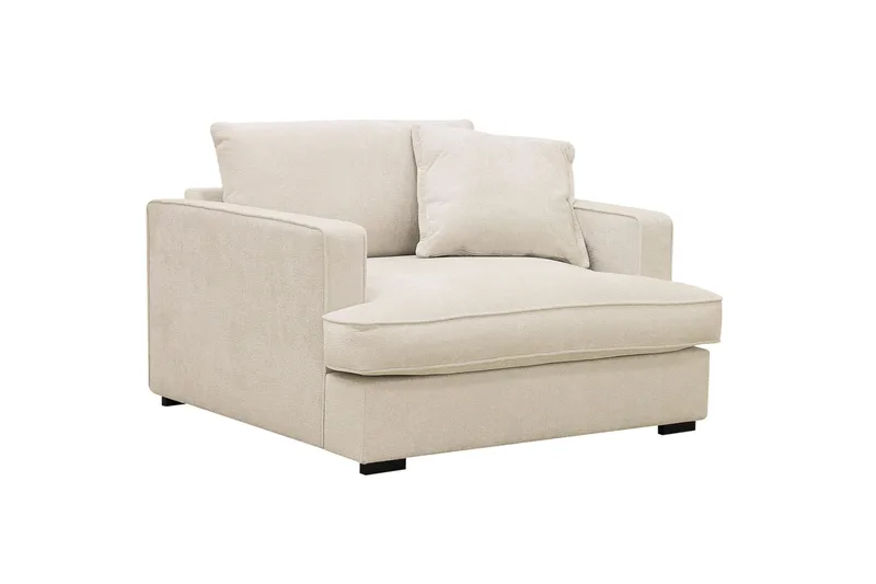Rossita lyx Extra djup Fåtölj - Beige Chenille - Products - Möbler - Fåtölj & stolar - Fåtölj