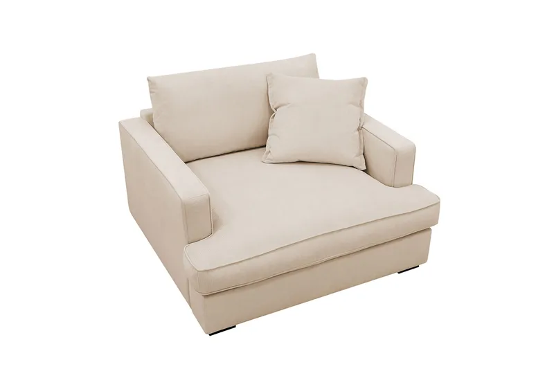 Rossita lyx Extra djup Fåtölj - Beige Manchester - Products - Möbler - Fåtölj & stolar - Fåtölj