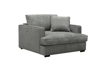 Rossita lyx Extra djup Fåtölj - Grå Chenille - Products - Möbler - Fåtölj & stolar - Fåtölj