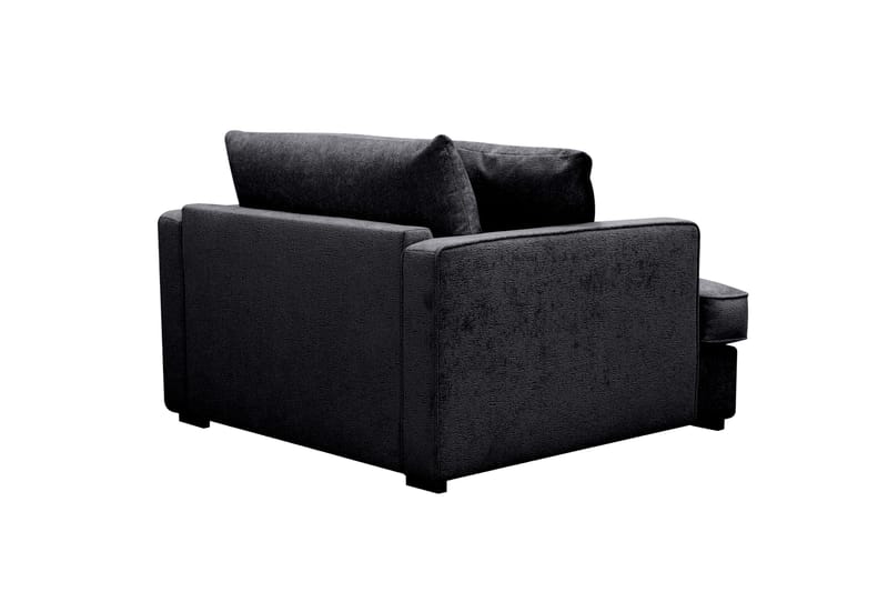 Rossita lyx Extra djup Fåtölj - Svart Chenille - Products - Möbler - Fåtölj & stolar - Fåtölj