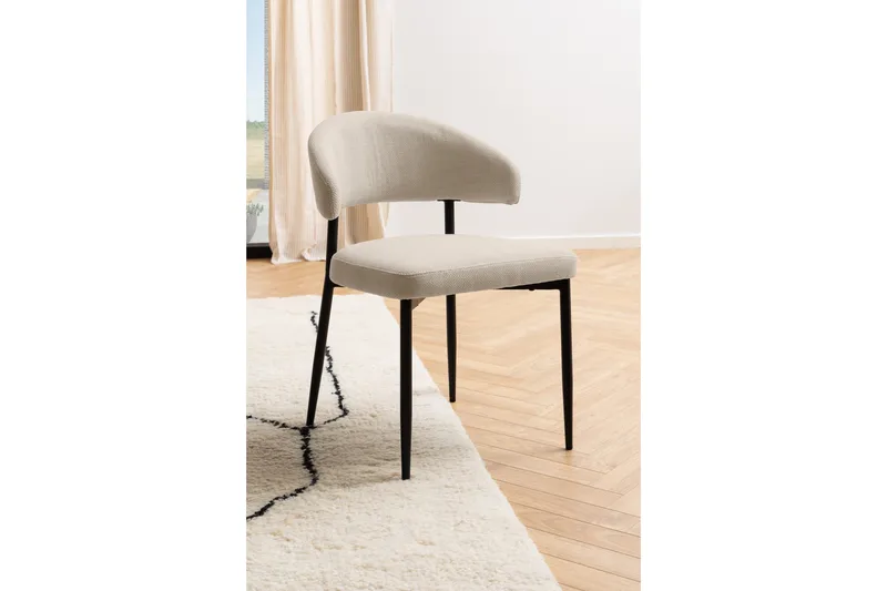 Sawako Matstol - Beige/Svart - Products - Möbler - Fåtölj & stolar - Matstol & köksstol