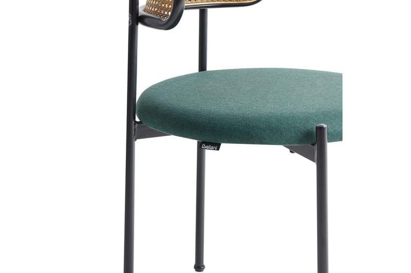 Set med 2 matstolar Andover - Svart, ljust trä, grönt - Products - Möbler - Fåtölj & stolar - Matstol & köksstol