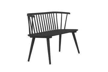 Soffbänk Bobby 120 cm i Trä - Svart - Products - Möbler - Fåtölj & stolar - Sittbänk - Bänk med ryggstöd