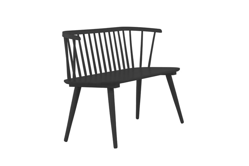Soffbänk Bobby 120 cm i Trä - Svart - Products - Möbler - Fåtölj & stolar - Sittbänk - Bänk med ryggstöd