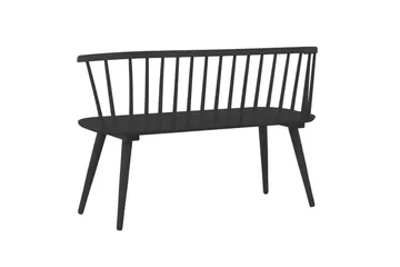 Soffbänk Bobby 120 cm i Trä - Svart - Products - Möbler - Fåtölj & stolar - Sittbänk - Bänk med ryggstöd