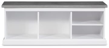 Hugo vit sittbänk med cement - Vit med cement - Products - Möbler - Fåtölj & stolar - Sittbänk