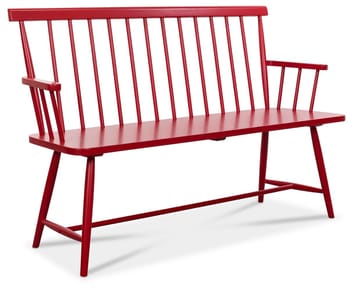 Karl röd kökssoffa / Pinnsoffa - röd - Products - Möbler - Fåtölj & stolar - Sittbänk - Bänk med ryggstöd