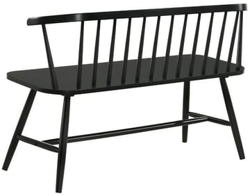 Pinnsoffa svart - Fårö - Svart - Products - Möbler - Fåtölj & stolar - Sittbänk - Bänk med ryggstöd