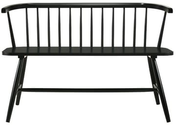 Pinnsoffa svart - Fårö - Svart - Products - Möbler - Fåtölj & stolar - Sittbänk - Bänk med ryggstöd