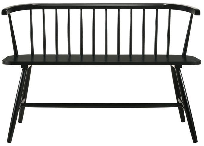 Pinnsoffa svart - Fårö - Svart - Products - Möbler - Fåtölj & stolar - Sittbänk - Bänk med ryggstöd