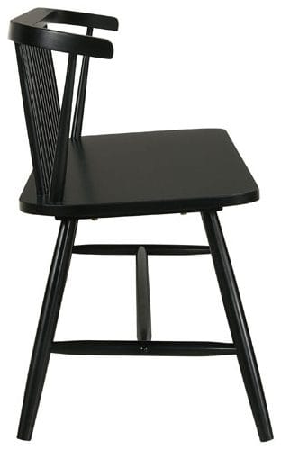 Pinnsoffa svart - Fårö - Svart - Products - Möbler - Fåtölj & stolar - Sittbänk - Bänk med ryggstöd