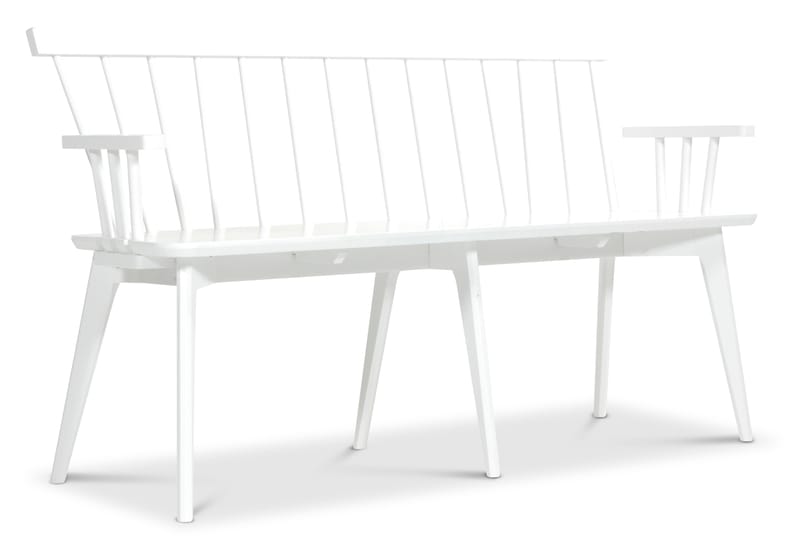 Särö Pinnsoffa / Kökssoffa - Vit - Vit - Products - Möbler - Fåtölj & stolar - Sittbänk - Bänk med ryggstöd