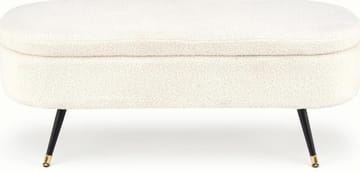 Sittbänk med förvaring offwhite 120 cm bred - Offwhite/svart - Products - Möbler - Fåtölj & stolar - Sittbänk