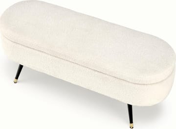Sittbänk med förvaring offwhite 120 cm bred - Offwhite/svart - Products - Möbler - Fåtölj & stolar - Sittbänk