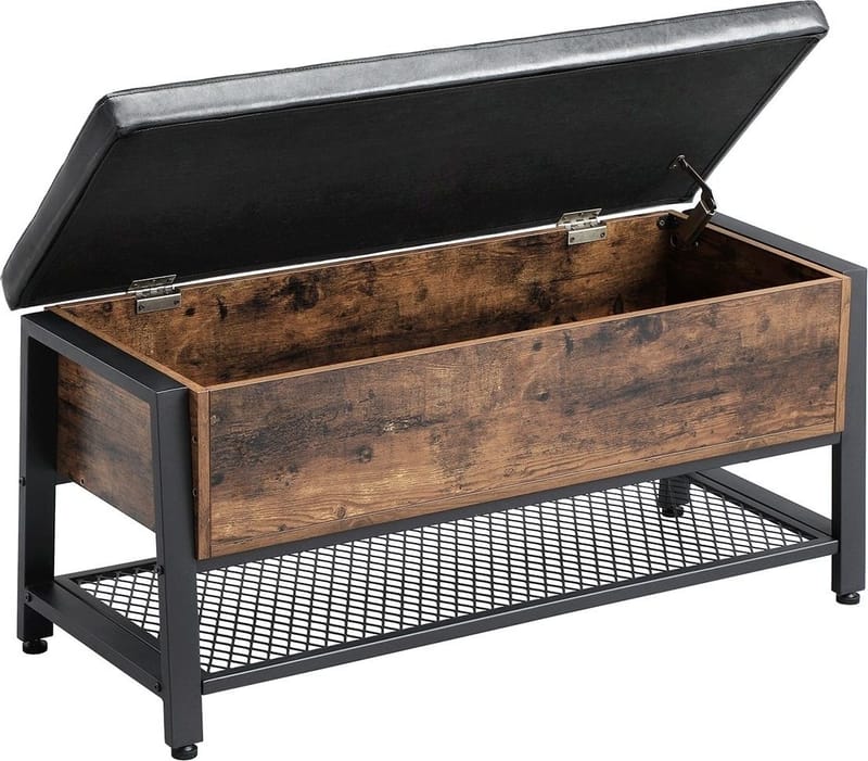 Tomas hallbänk 100 cm - Brun/svart, Brun/svart