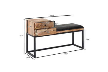 Tultered Sittbänk 100 cm - Brun - Products - Möbler - Fåtölj & stolar - Sittbänk