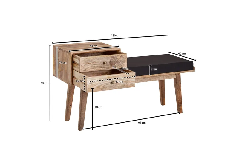 Tultered Sittbänk 120 cm - Brun - Products - Möbler - Fåtölj & stolar - Sittbänk