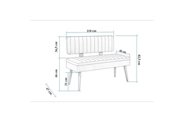 Valsot Sittbänk 110 cm - Valnöt/Antracit - Products - Möbler - Fåtölj & stolar - Sittbänk